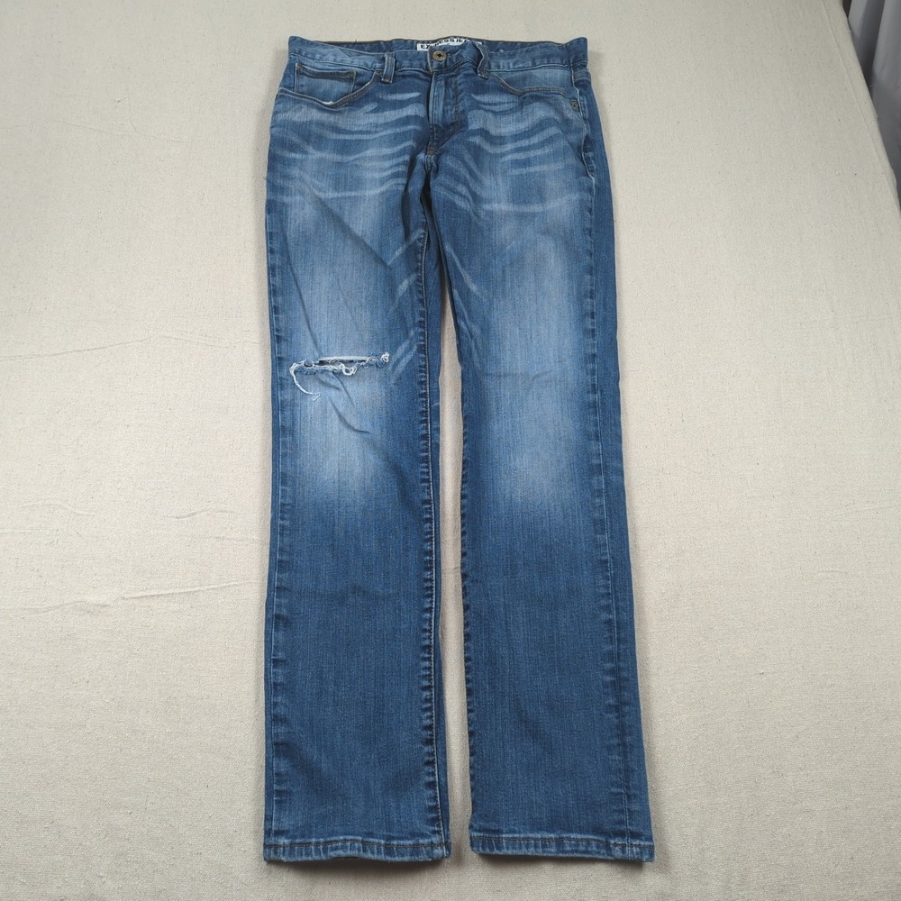 Express Jeans Mens 32x32 Blue Rocco Slim Skinny Stretch Casual Preppy Classic